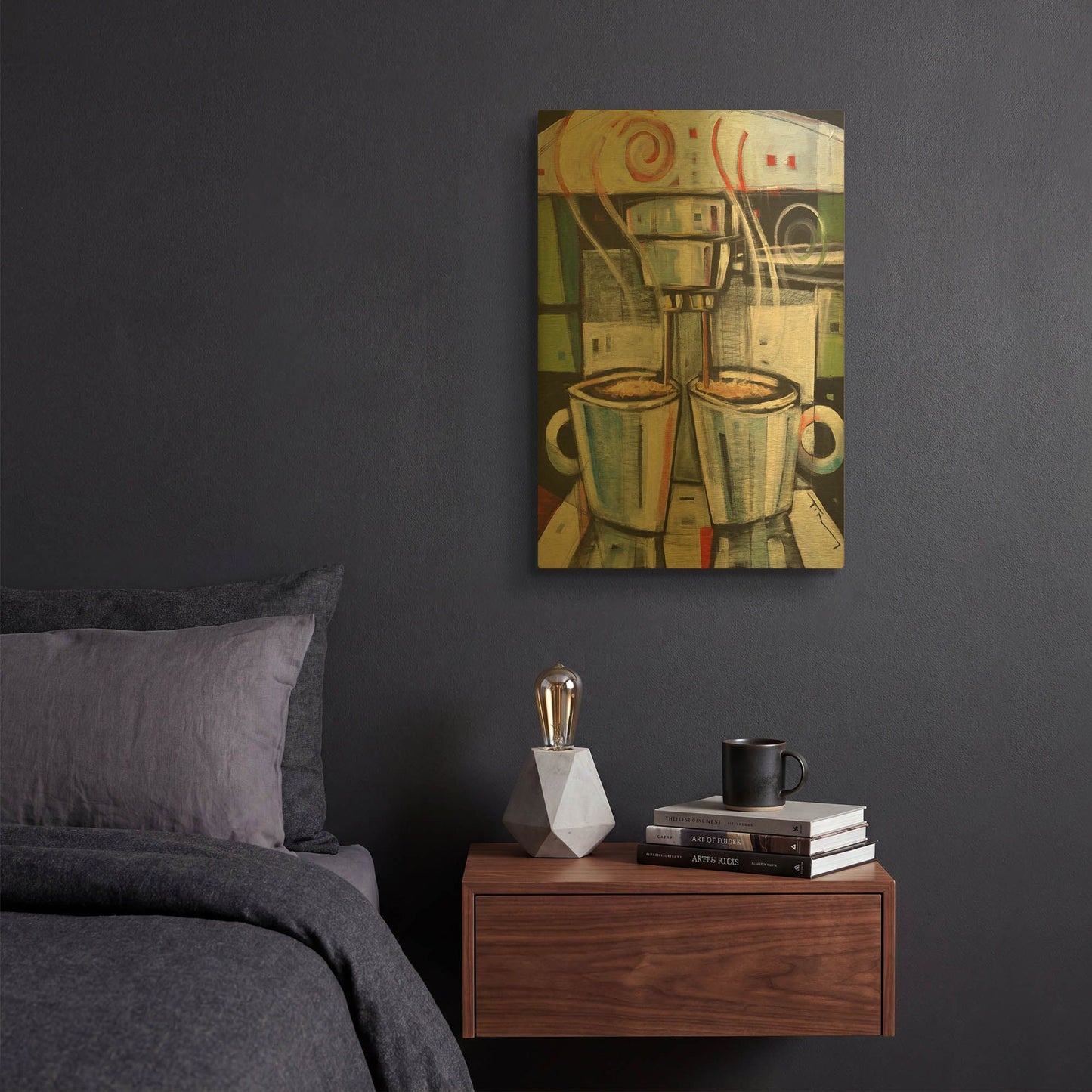 'Barista' By Tim Nyberg Gold Metal Wall Art