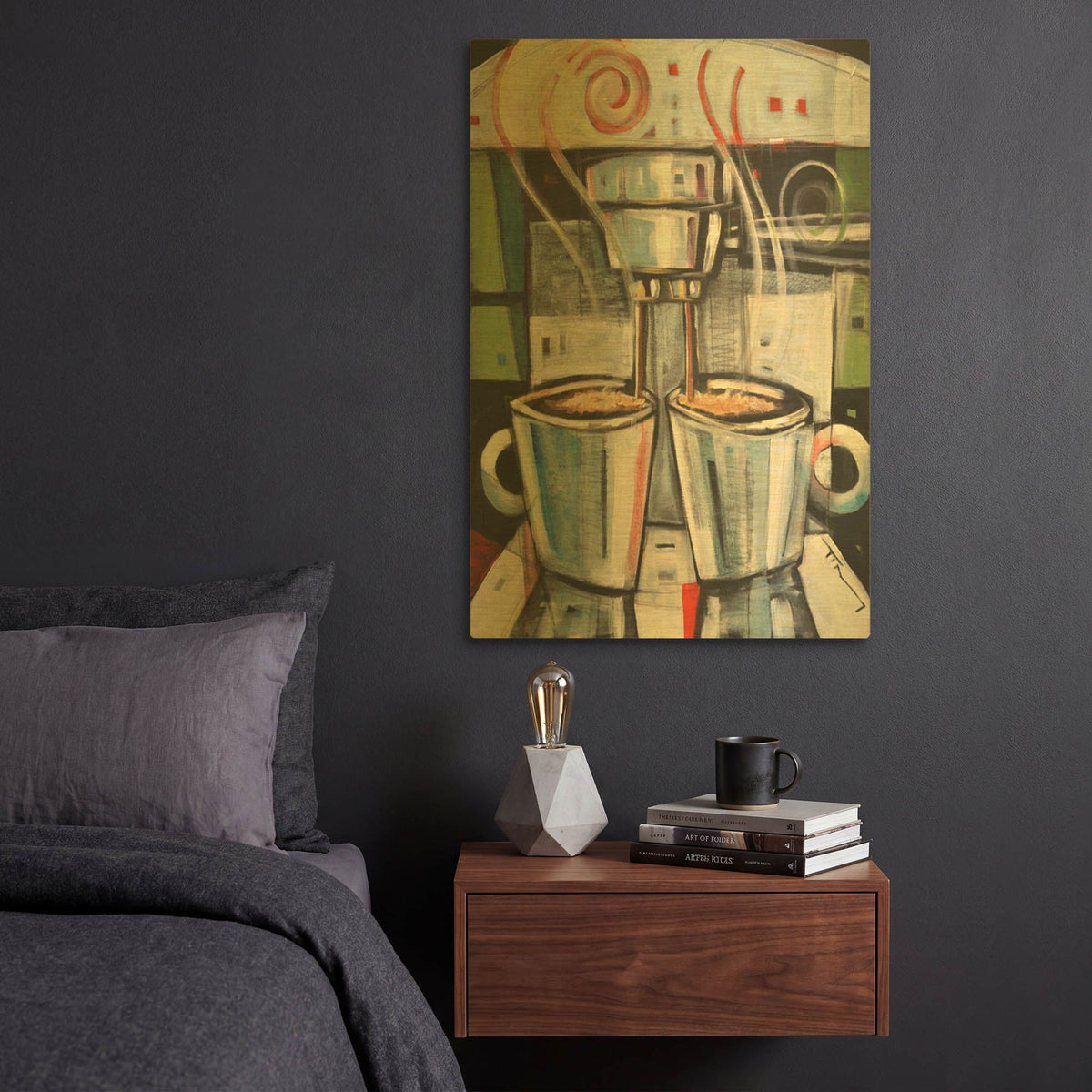 'Barista' By Tim Nyberg Gold Metal Wall Art