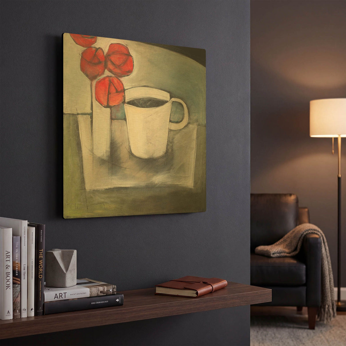 'Coffee And Roses' By Tim Nyberg Gold Metal Wall Art