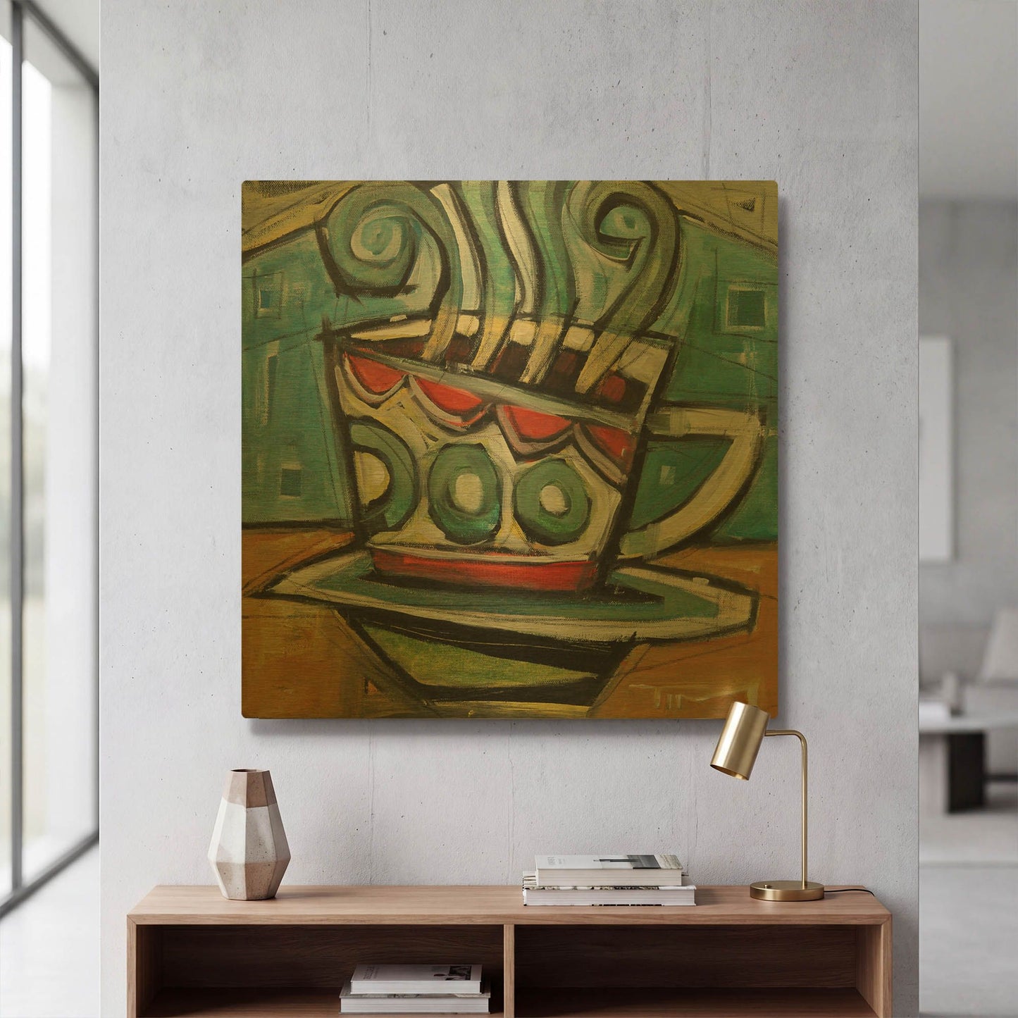 'Coffee Cup 2' By Tim Nyberg Gold Metal Wall Art