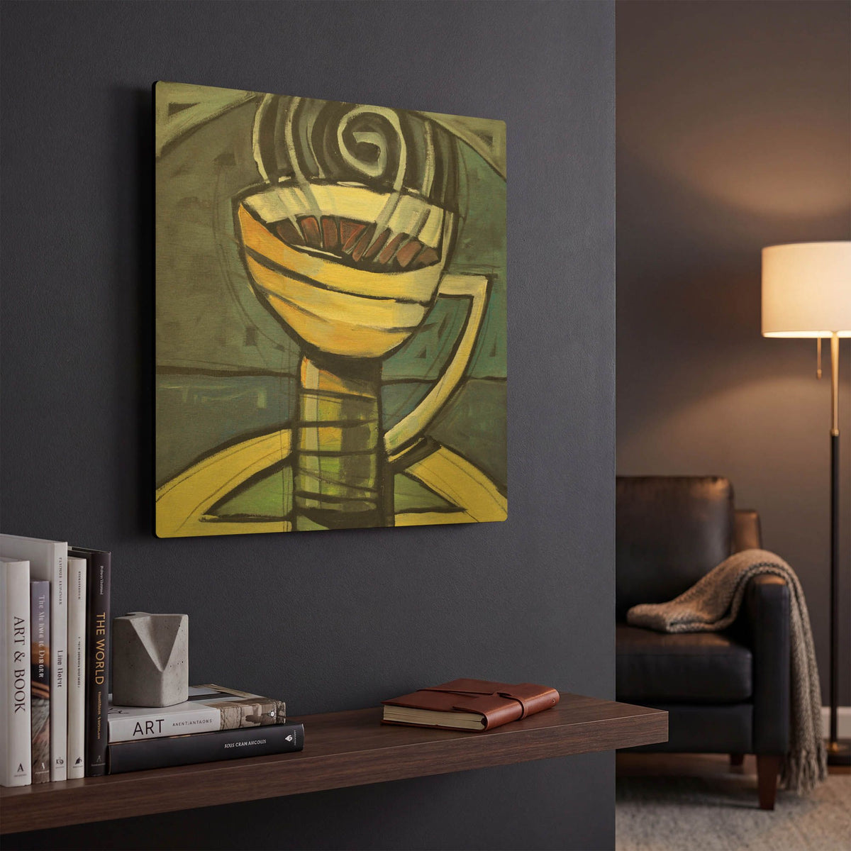 'Coffee Cup 3' By Tim Nyberg Gold Metal Wall Art