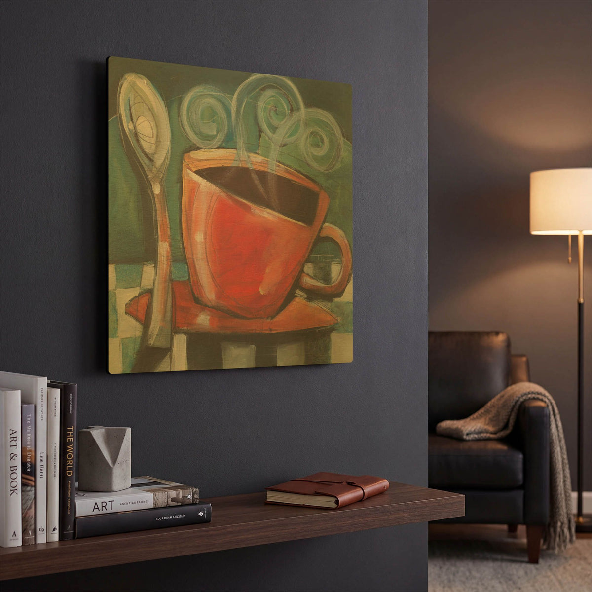 'Cup And Spoon' By Tim Nyberg Gold Metal Wall Art