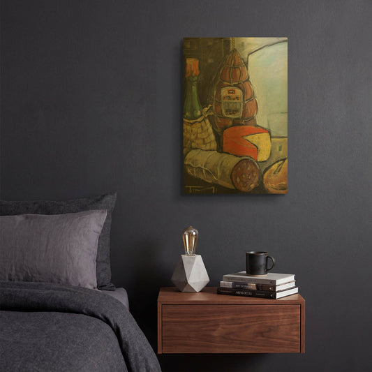 'Bottle Of Wine Italian Deli' By Tim Nyberg Gold Metal Wall Art