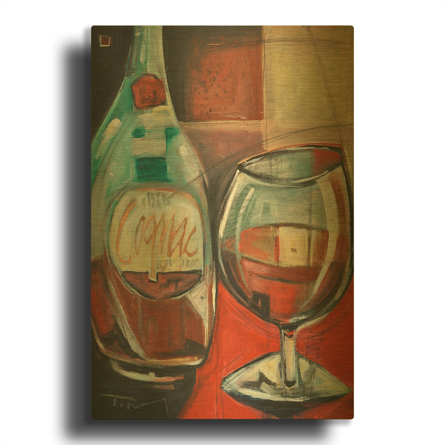 'Cognac' By Tim Nyberg Gold Metal Wall Art