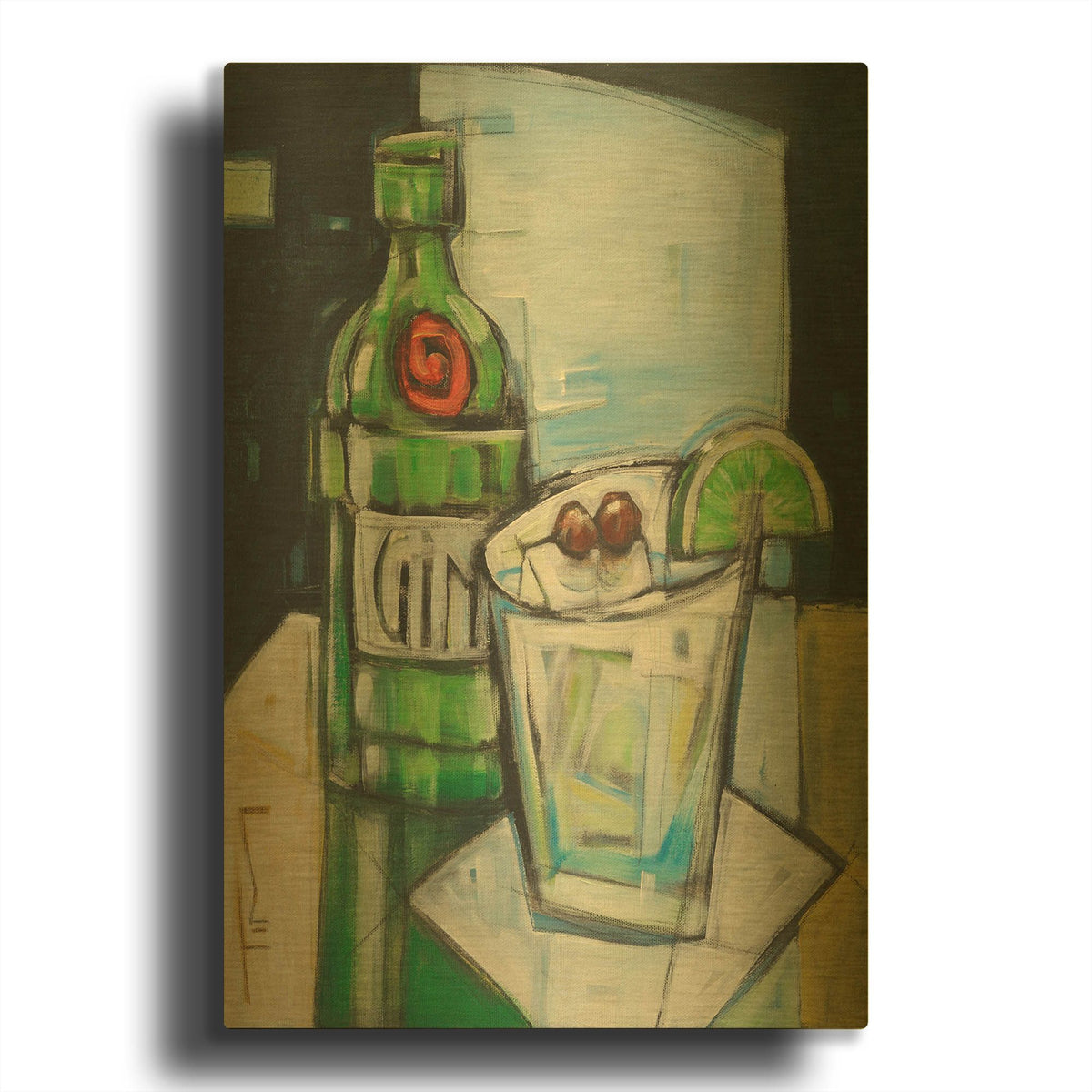 'Gin And Tonic' By Tim Nyberg Gold Metal Wall Art