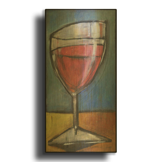 'Glass Of Red' By Tim Nyberg Gold Metal Wall Art