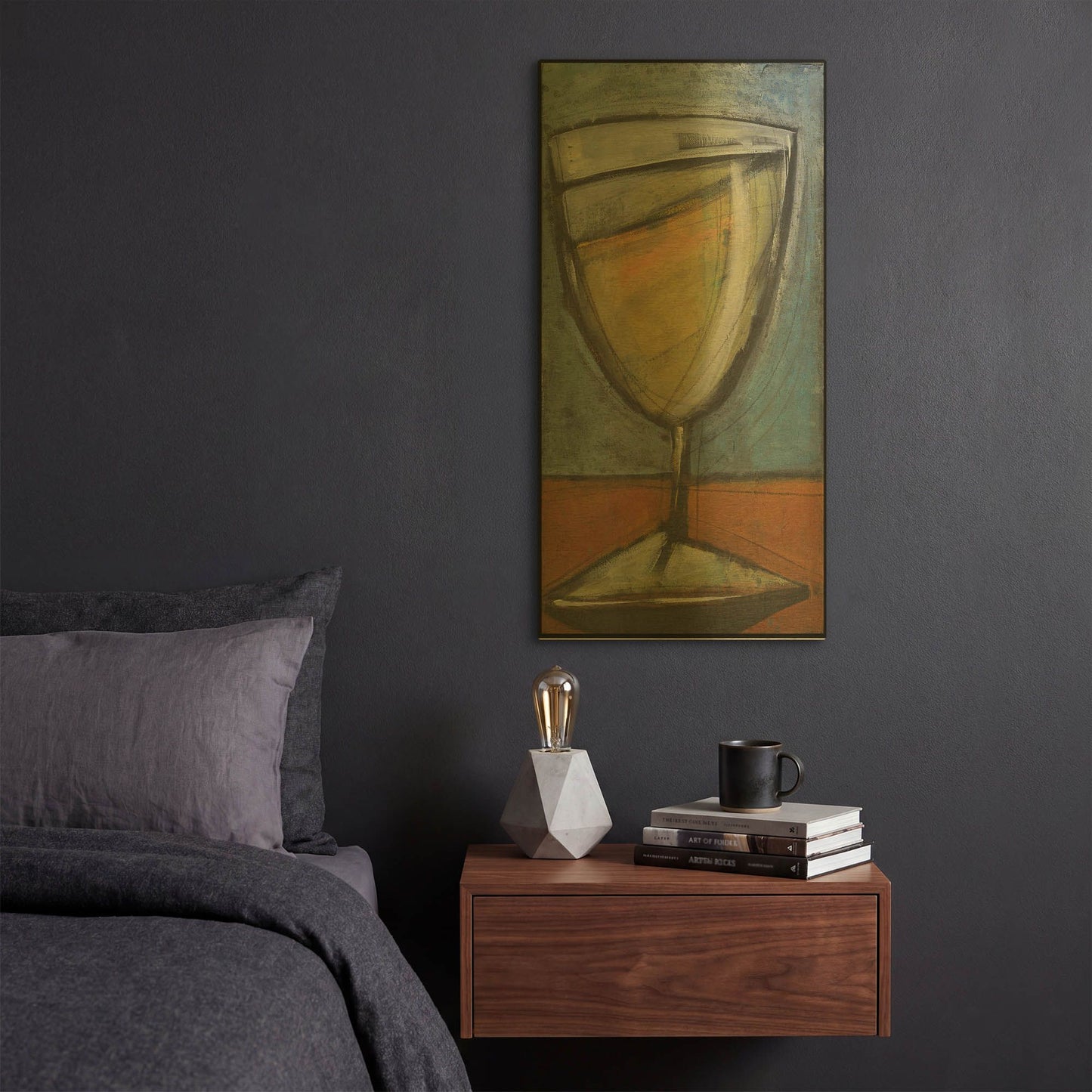 'Glass Of White' By Tim Nyberg Gold Metal Wall Art