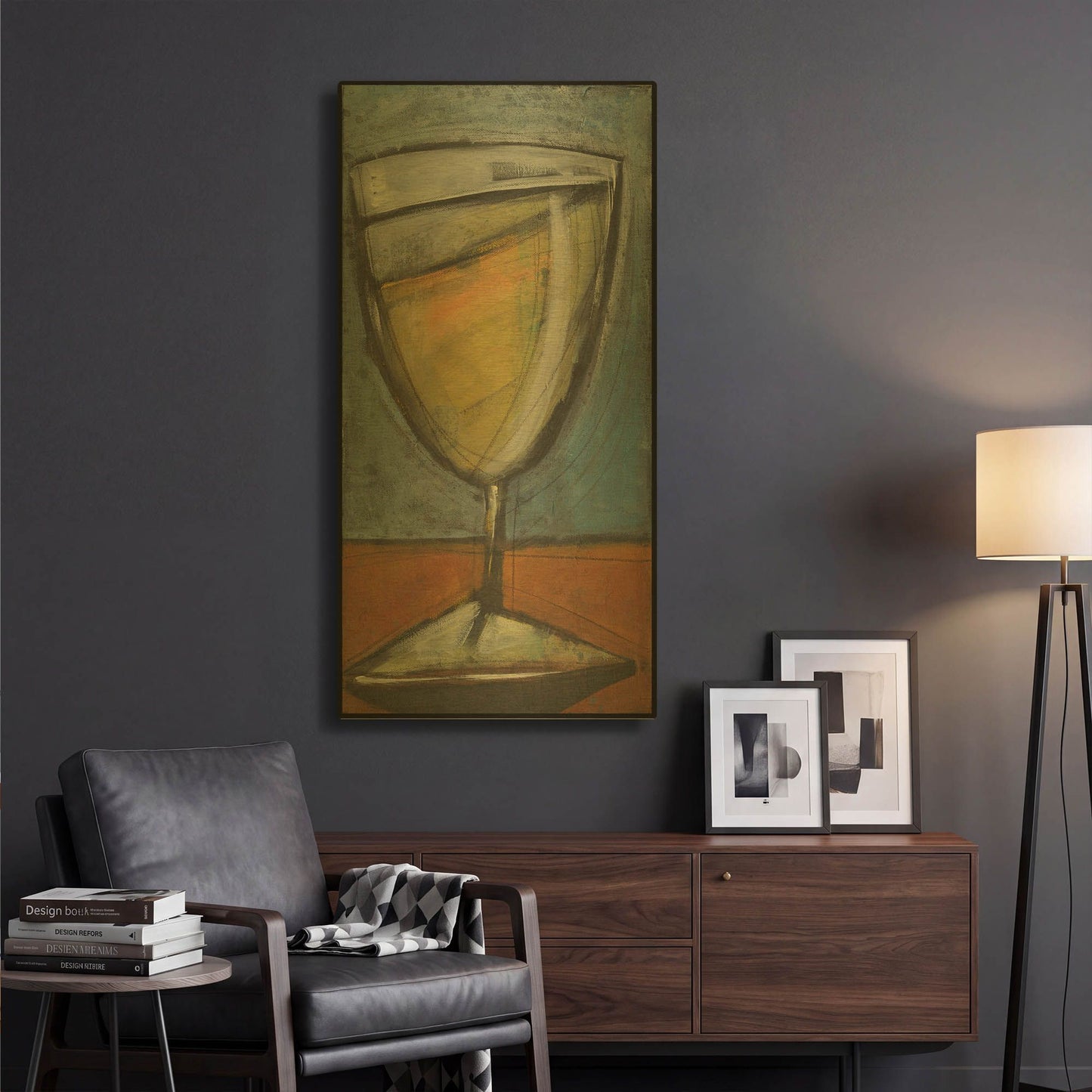 'Glass Of White' By Tim Nyberg Gold Metal Wall Art