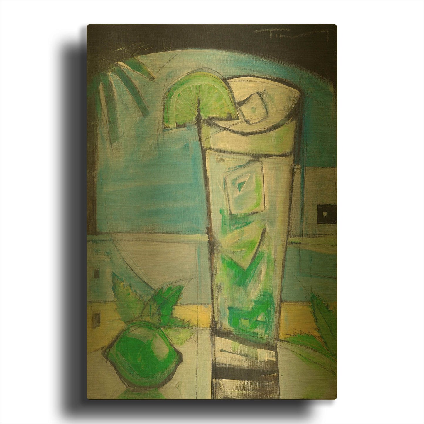 'Mojito' By Tim Nyberg Gold Metal Wall Art