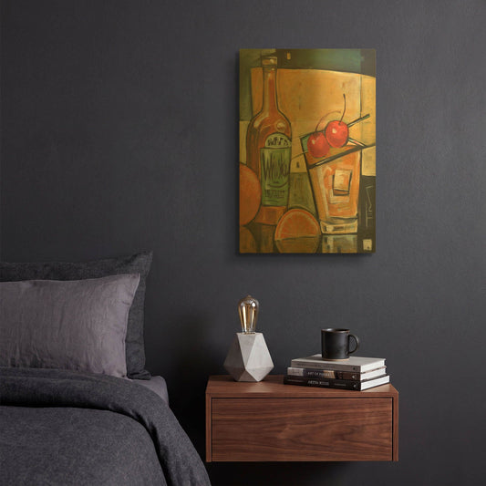 'Old Fashioned Sweet Cherries' By Tim Nyberg Gold Metal Wall Art