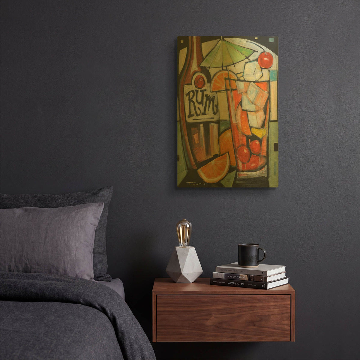 'Tourist Drink' By Tim Nyberg Gold Metal Wall Art