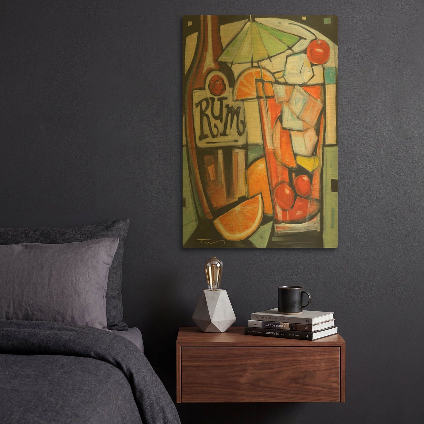 'Tourist Drink' By Tim Nyberg Gold Metal Wall Art