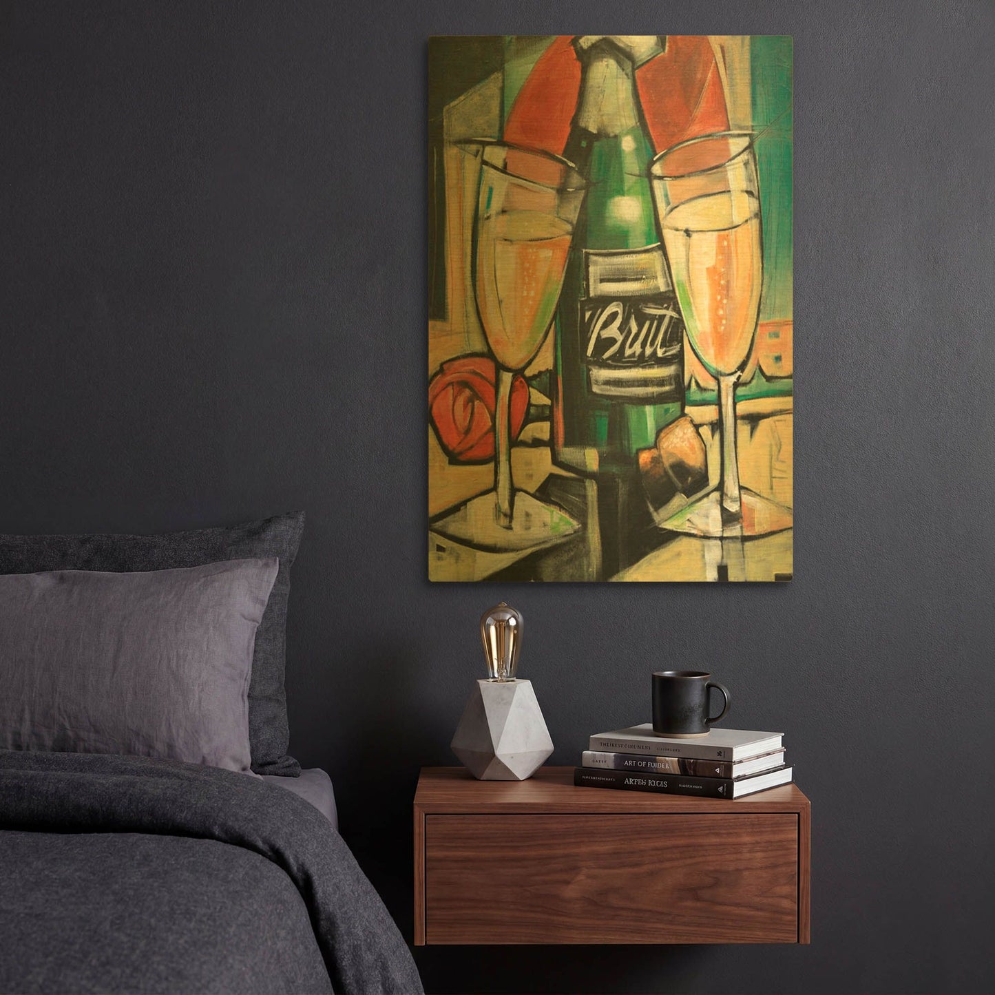 'Celebrate Bubbly' By Tim Nyberg Gold Metal Wall Art