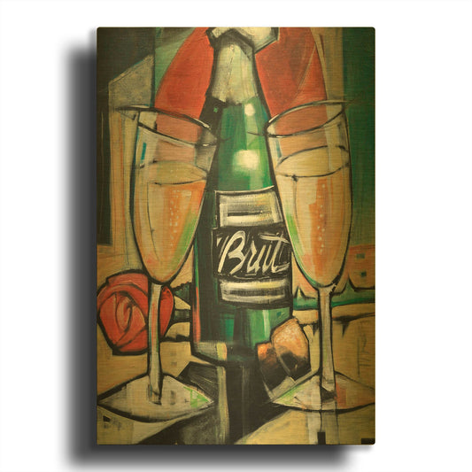 'Celebrate Bubbly' By Tim Nyberg Gold Metal Wall Art