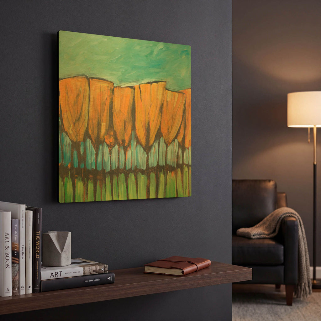 'Autumn Leaves' By Tim Nyberg Gold Metal Wall Art