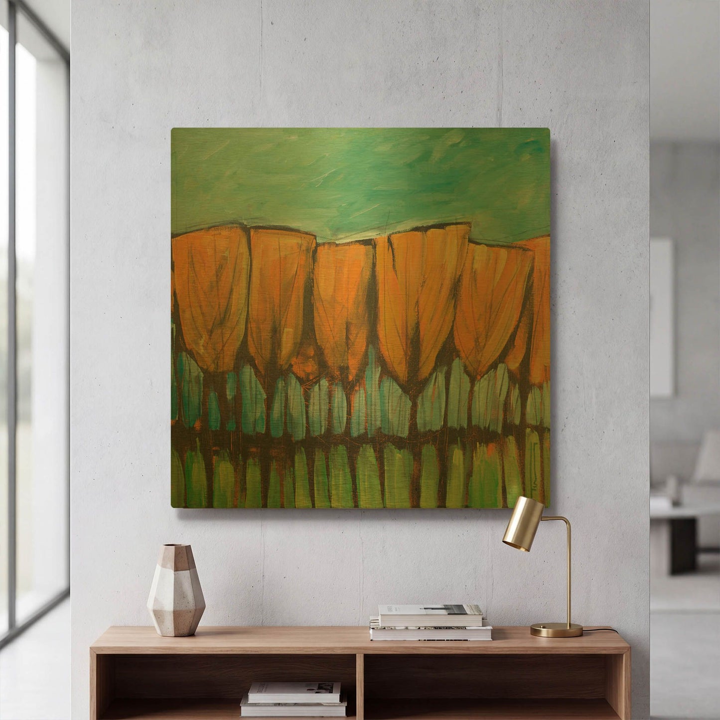 'Autumn Leaves' By Tim Nyberg Gold Metal Wall Art