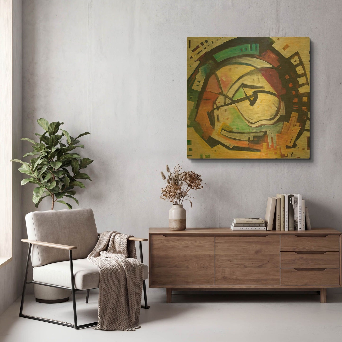 'Bottomless Pit' By Tim Nyberg Gold Metal Wall Art