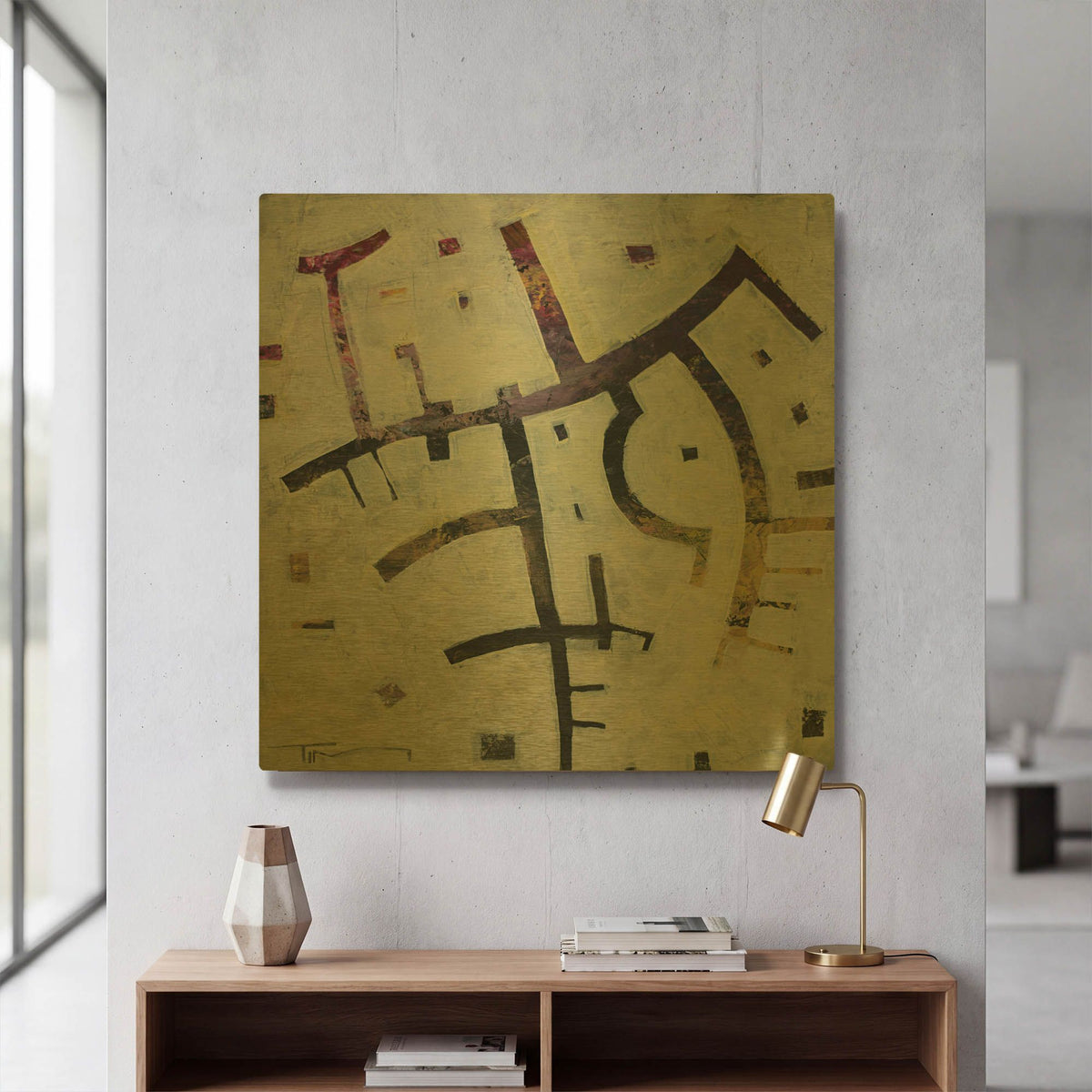 'Pirate Map' By Tim Nyberg Gold Metal Wall Art