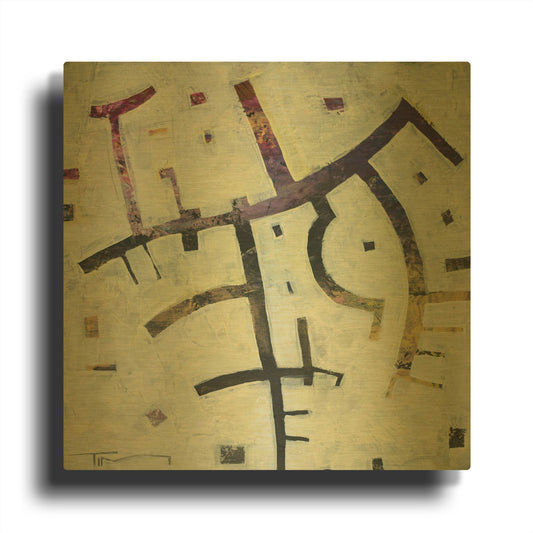 'Pirate Map' By Tim Nyberg Gold Metal Wall Art