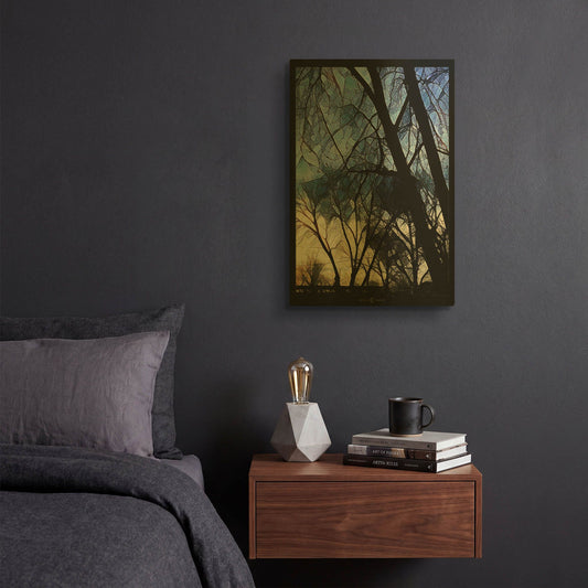 'City Sunrise 1' By Tim Nyberg Gold Metal Wall Art
