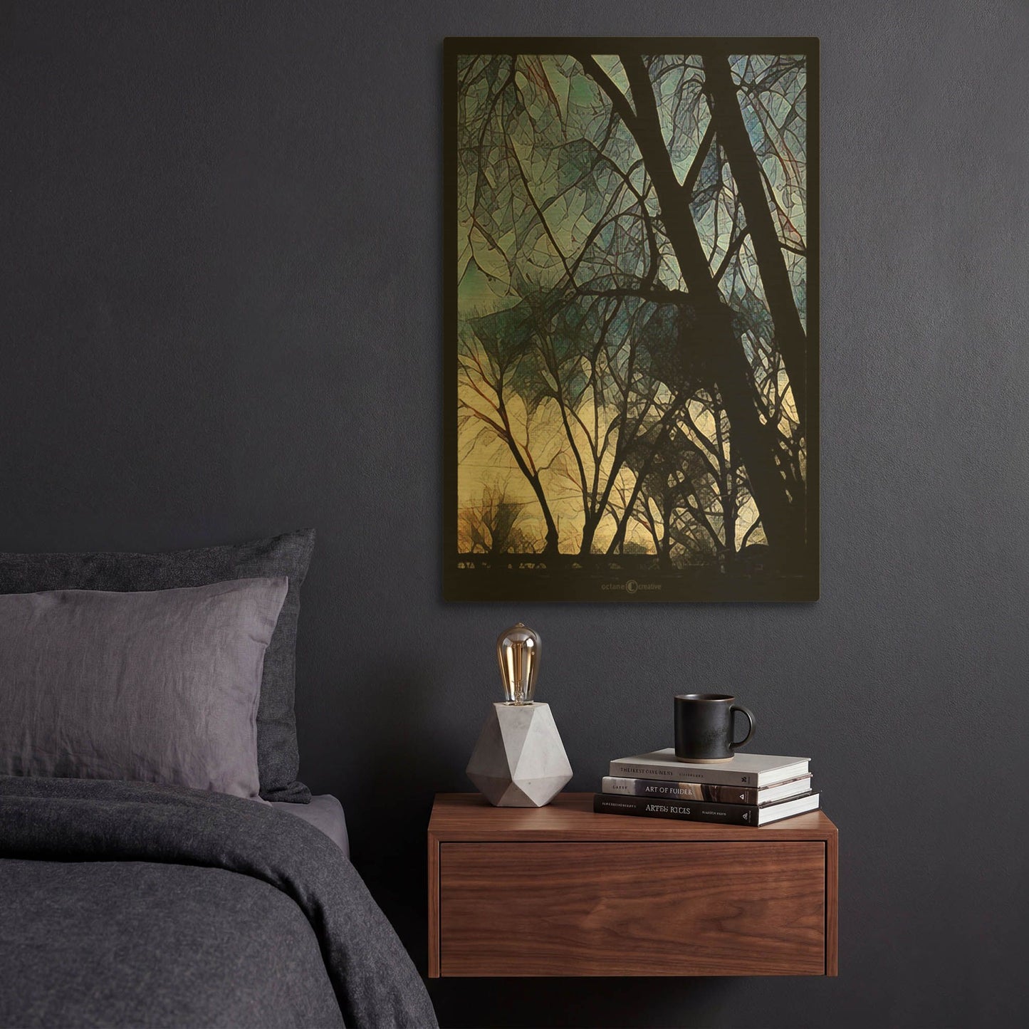'City Sunrise 1' By Tim Nyberg Gold Metal Wall Art