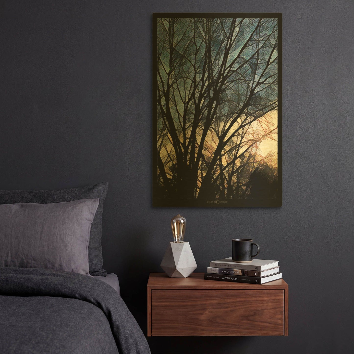 'City Sunrise 2' By Tim Nyberg Gold Metal Wall Art