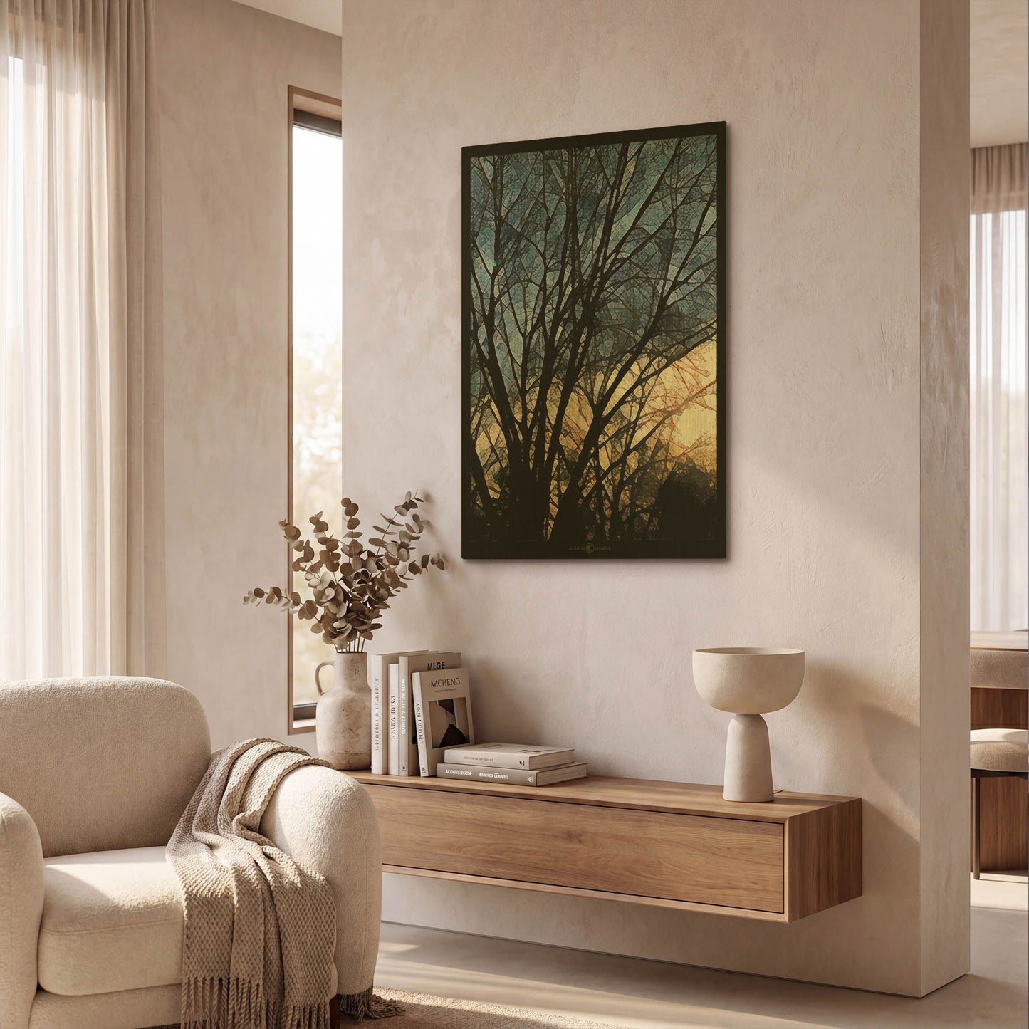 'City Sunrise 2' By Tim Nyberg Gold Metal Wall Art