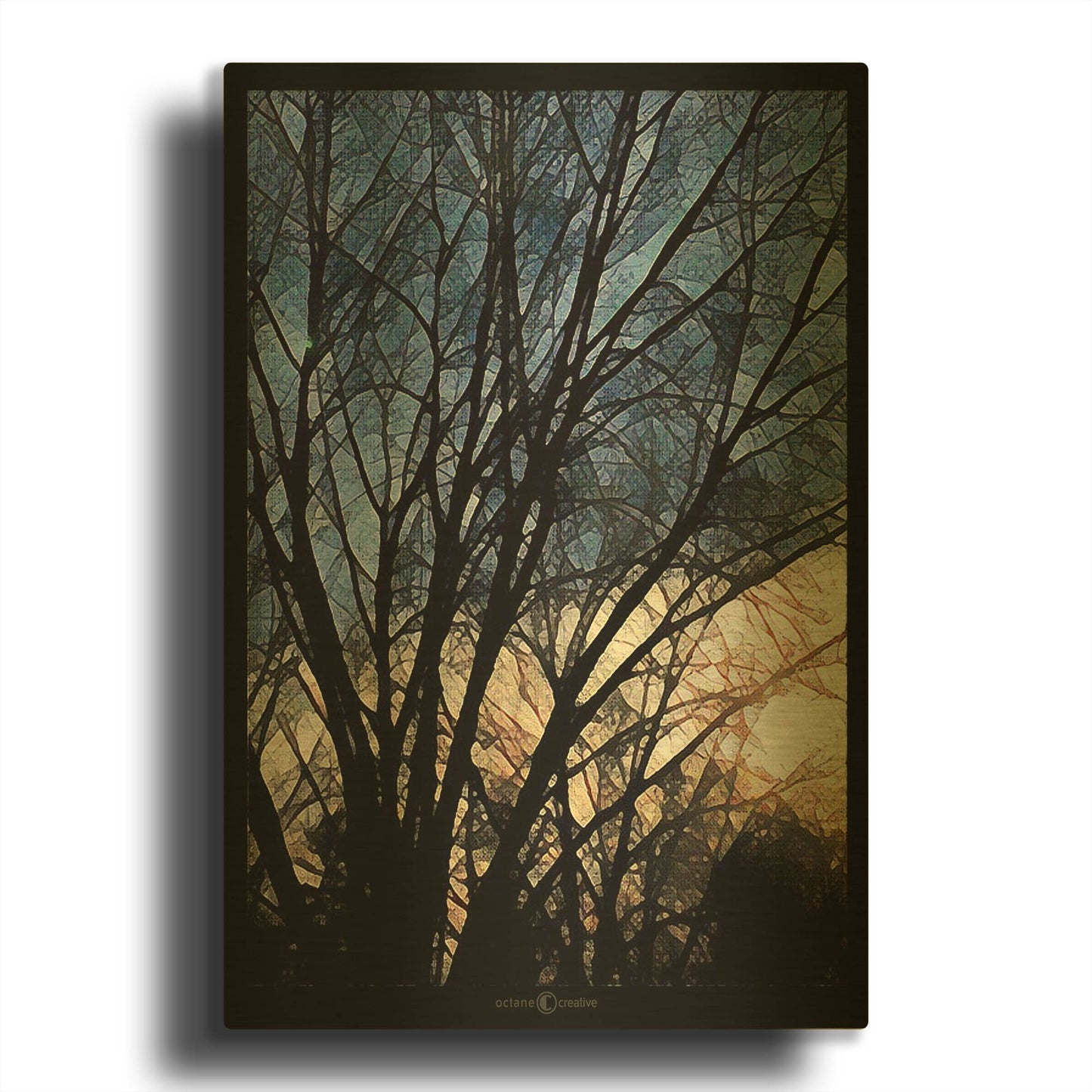 'City Sunrise 2' By Tim Nyberg Gold Metal Wall Art