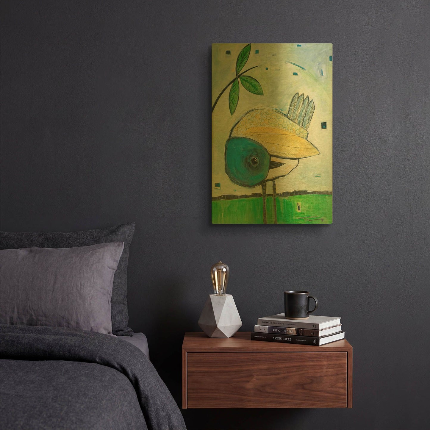 'Preening' By Tim Nyberg Gold Metal Wall Art