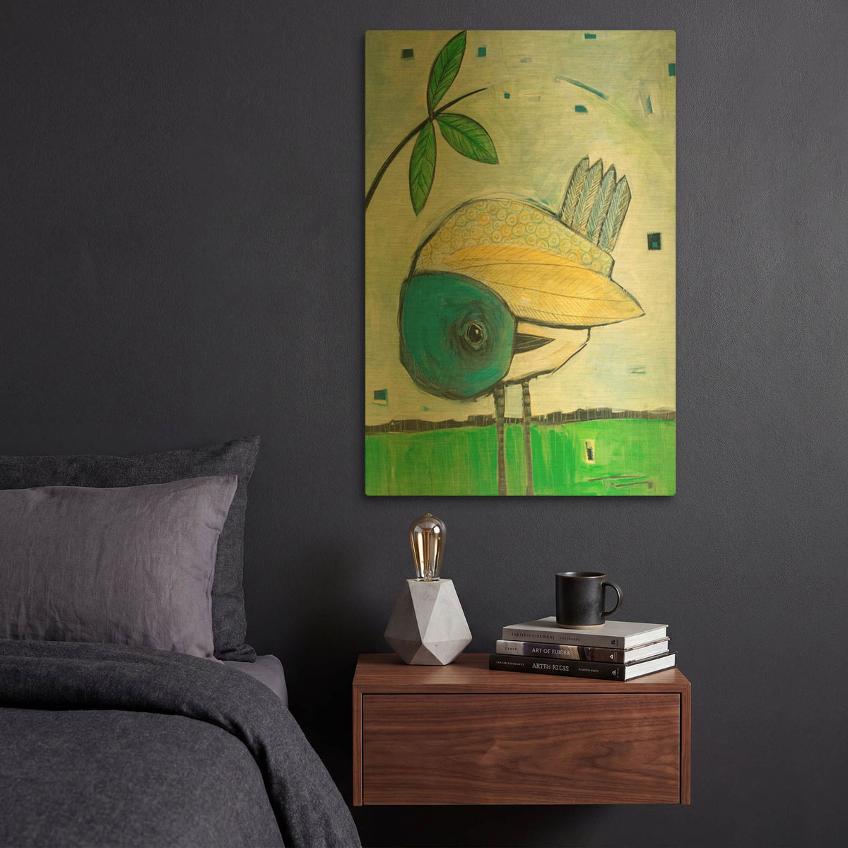 'Preening' By Tim Nyberg Gold Metal Wall Art