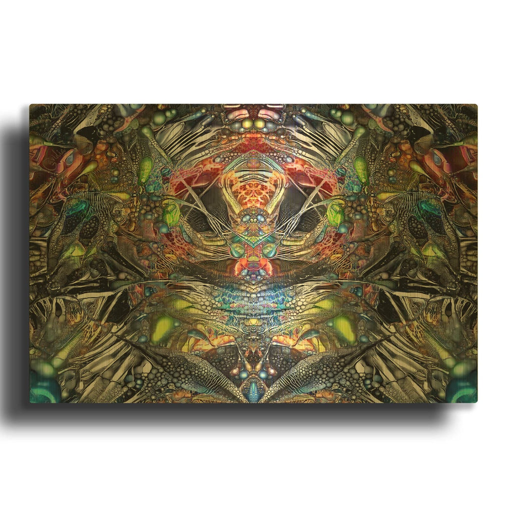 '666' By Pedro Gavidia Gold Metal Wall Art