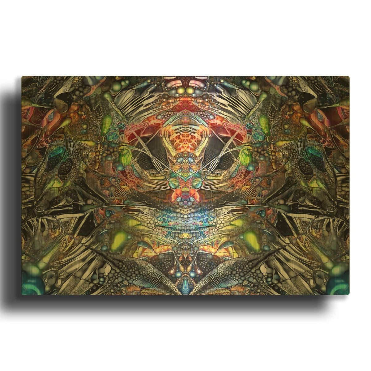 '666' By Pedro Gavidia Gold Metal Wall Art