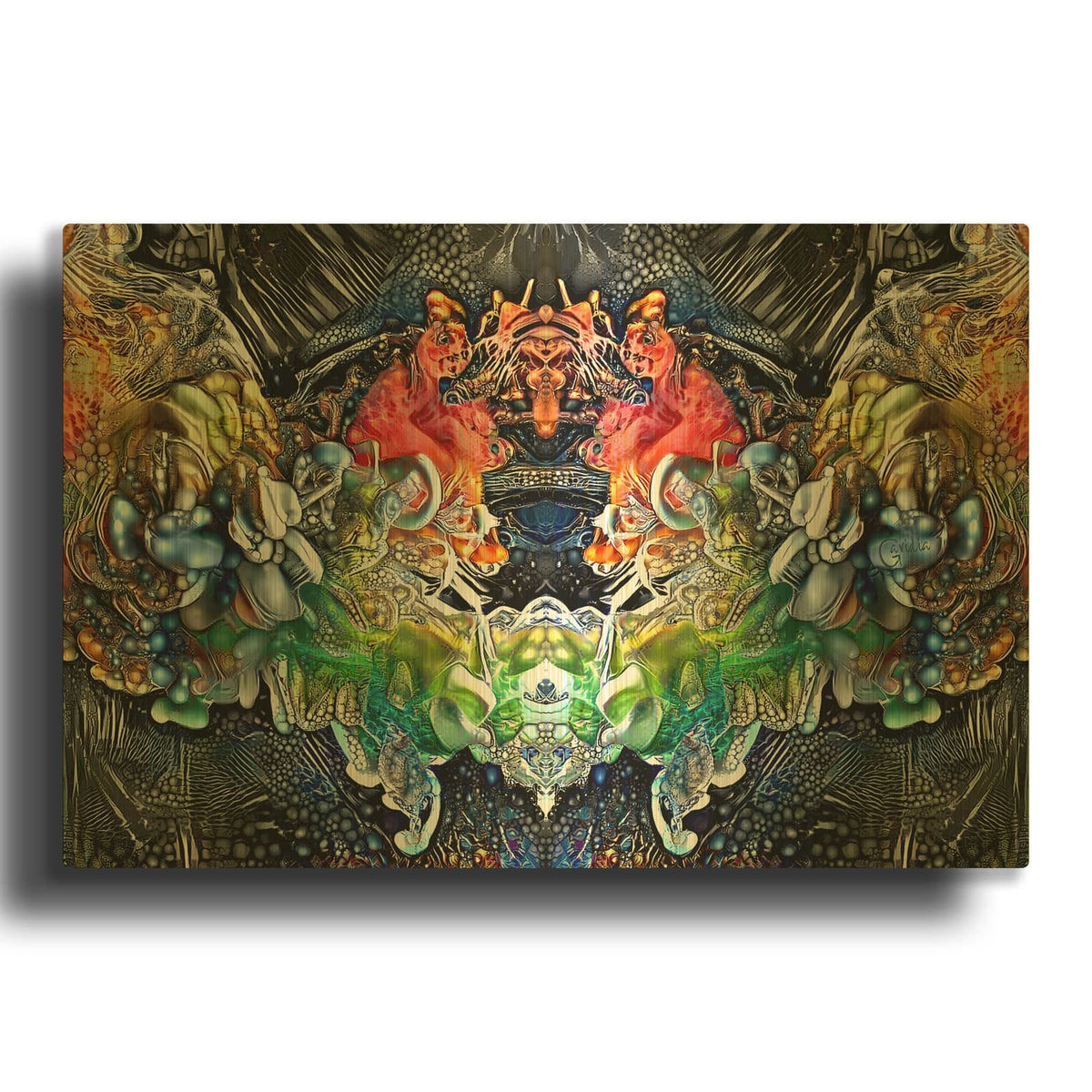 'Amaravati Gate' By Pedro Gavidia Gold Metal Wall Art