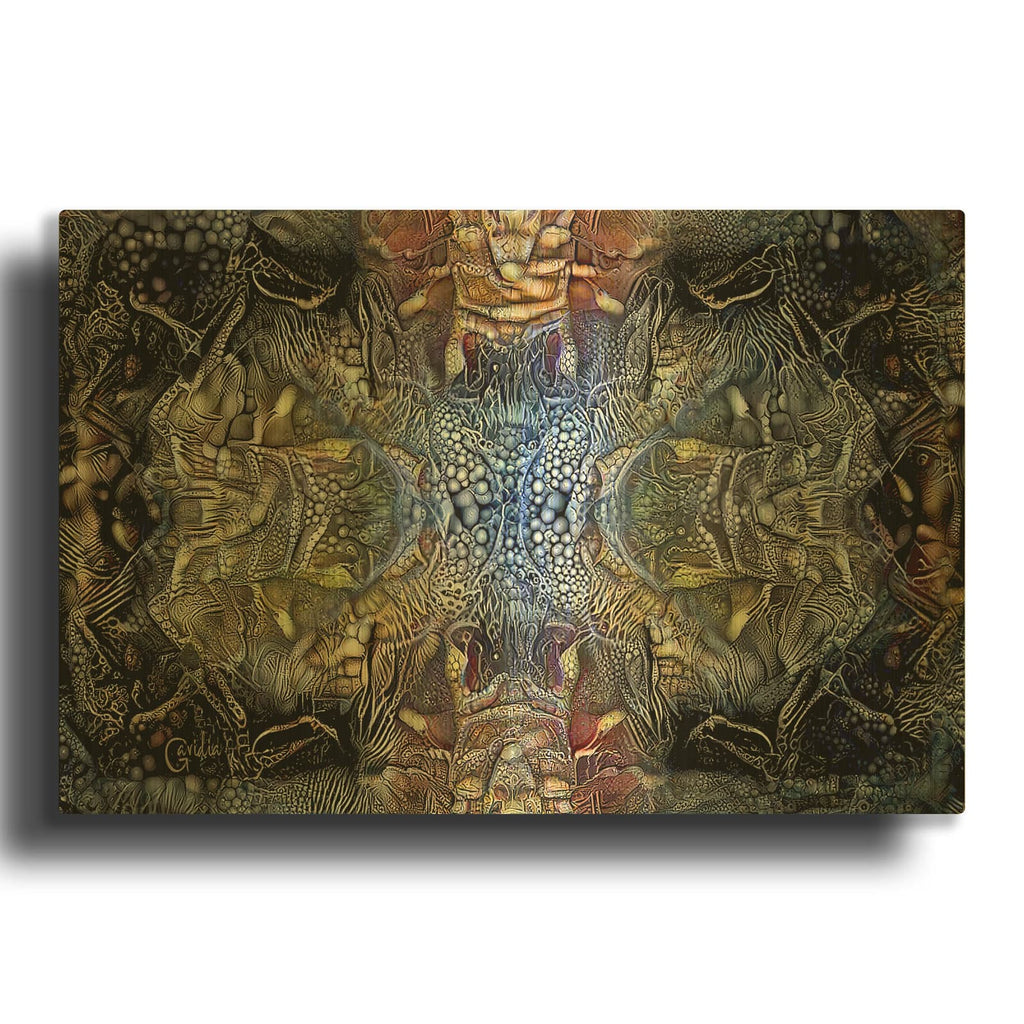 'Ancients' By Pedro Gavidia Gold Metal Wall Art