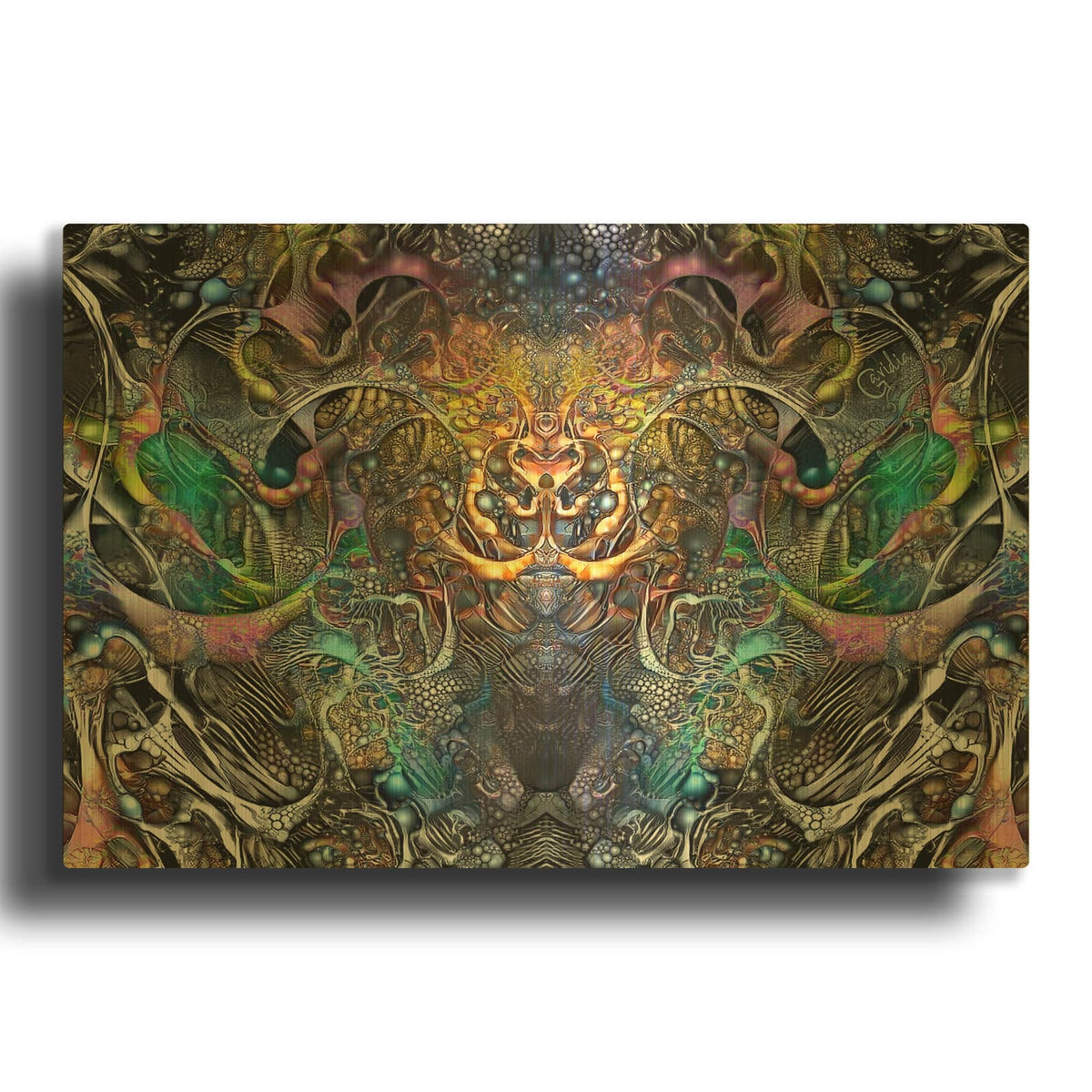 'Cernunnos' By Pedro Gavidia Gold Metal Wall Art