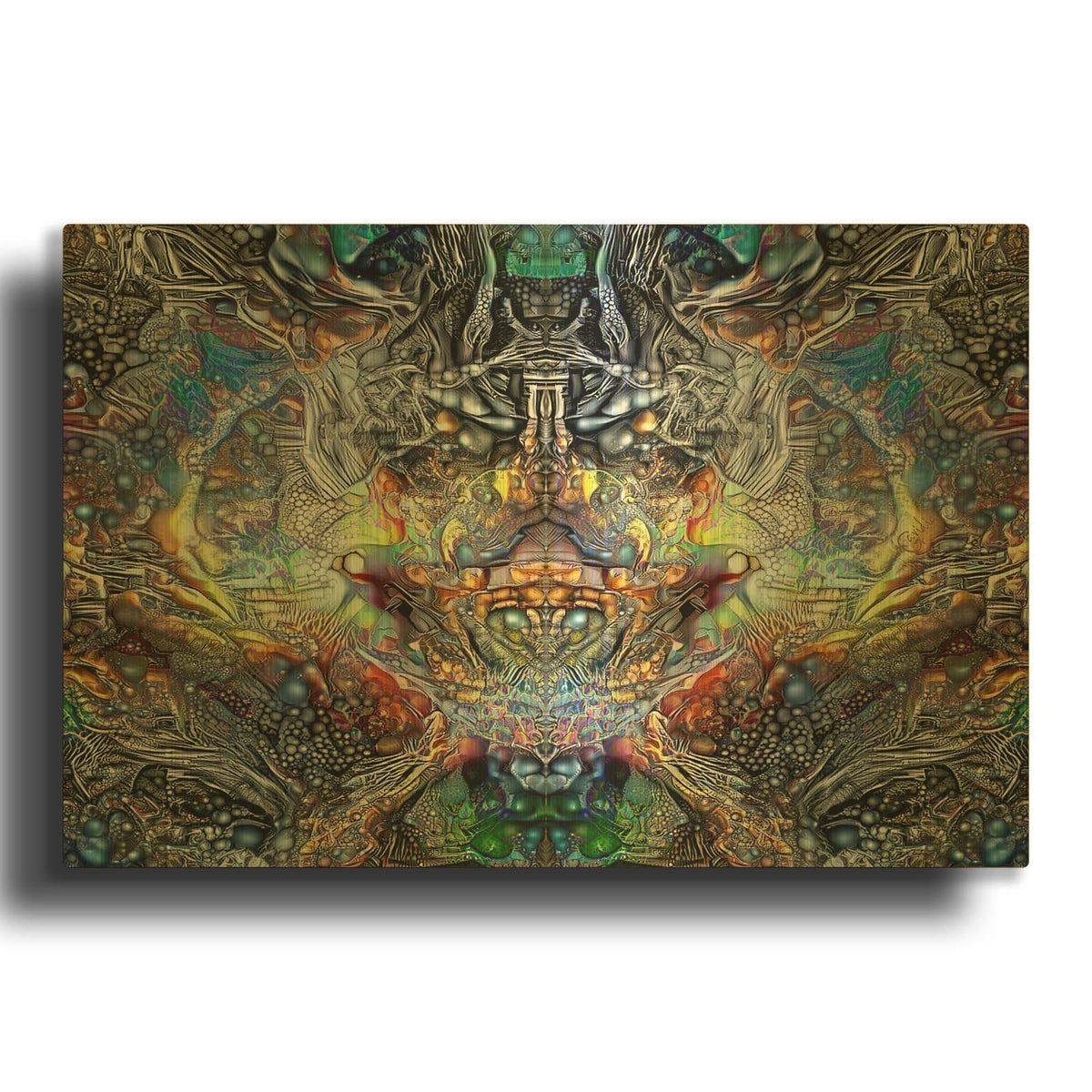 'Cosmogon' By Pedro Gavidia Gold Metal Wall Art