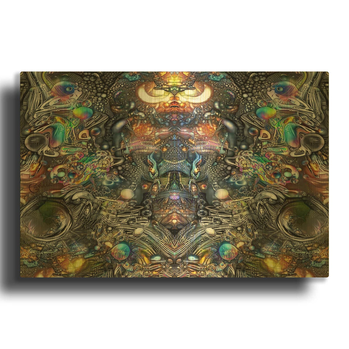 'Embers' By Pedro Gavidia Gold Metal Wall Art