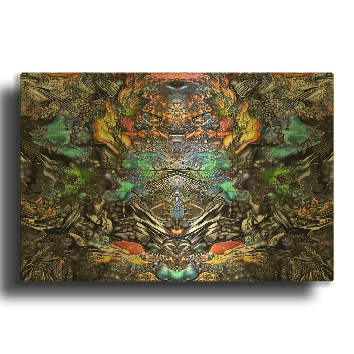 'Evolution' By Pedro Gavidia Gold Metal Wall Art