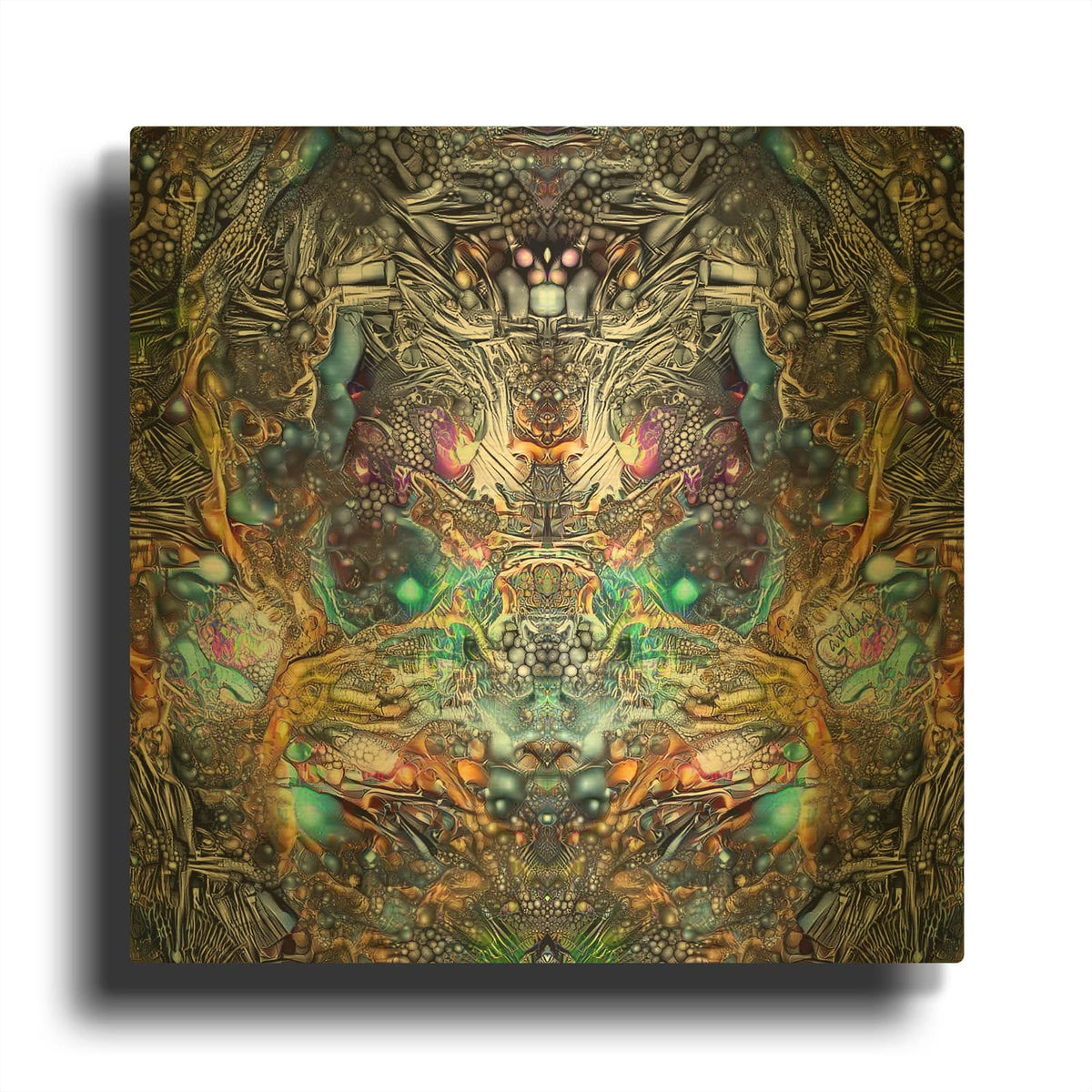 'Existence' By Pedro Gavidia Gold Metal Wall Art