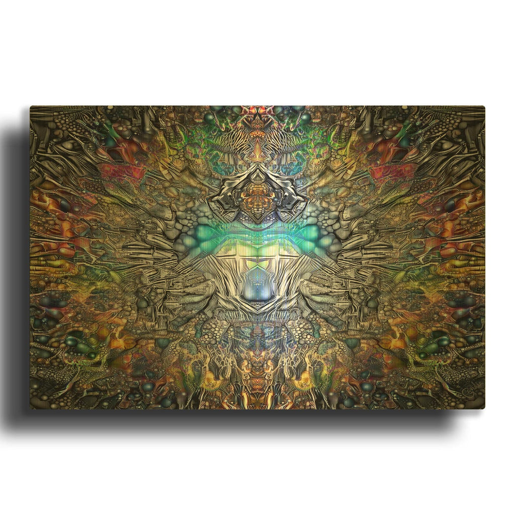 'Fifth Sun' By Pedro Gavidia Gold Metal Wall Art