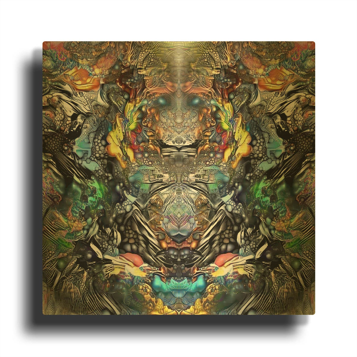 'Guardian Of Chapultepec' By Pedro Gavidia Gold Metal Wall Art