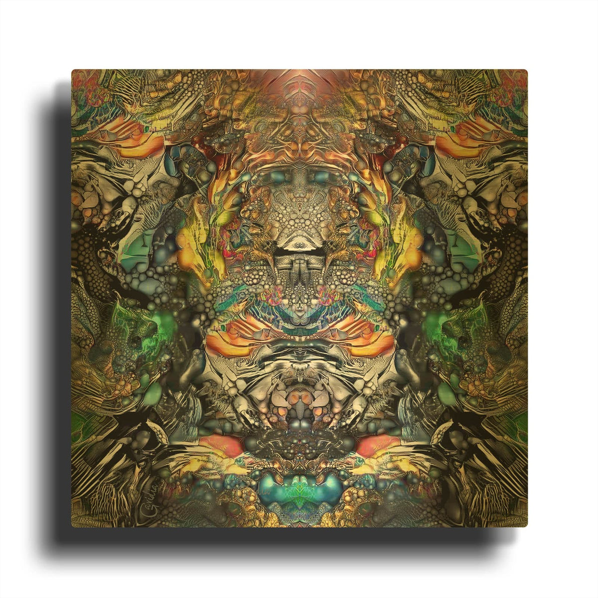 'Huitzilopochtli' By Pedro Gavidia Gold Metal Wall Art