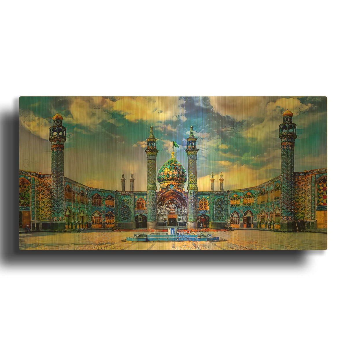 'Isfahan Iran Hilal Ibn Ali Mausoleum' By Pedro Gavidia Gold Metal Wall Art