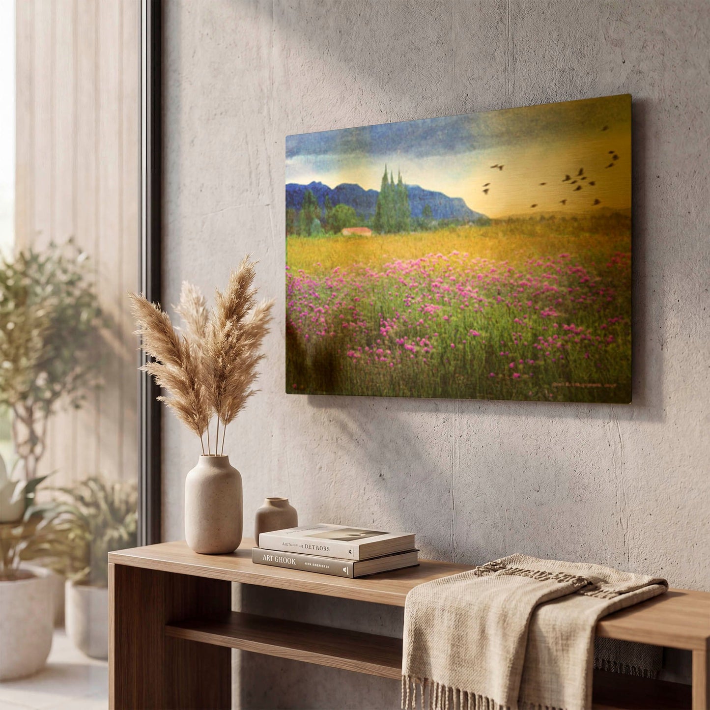 'Mesa Verde and knapweed' By Chris Vest Gold Metal Wall Art