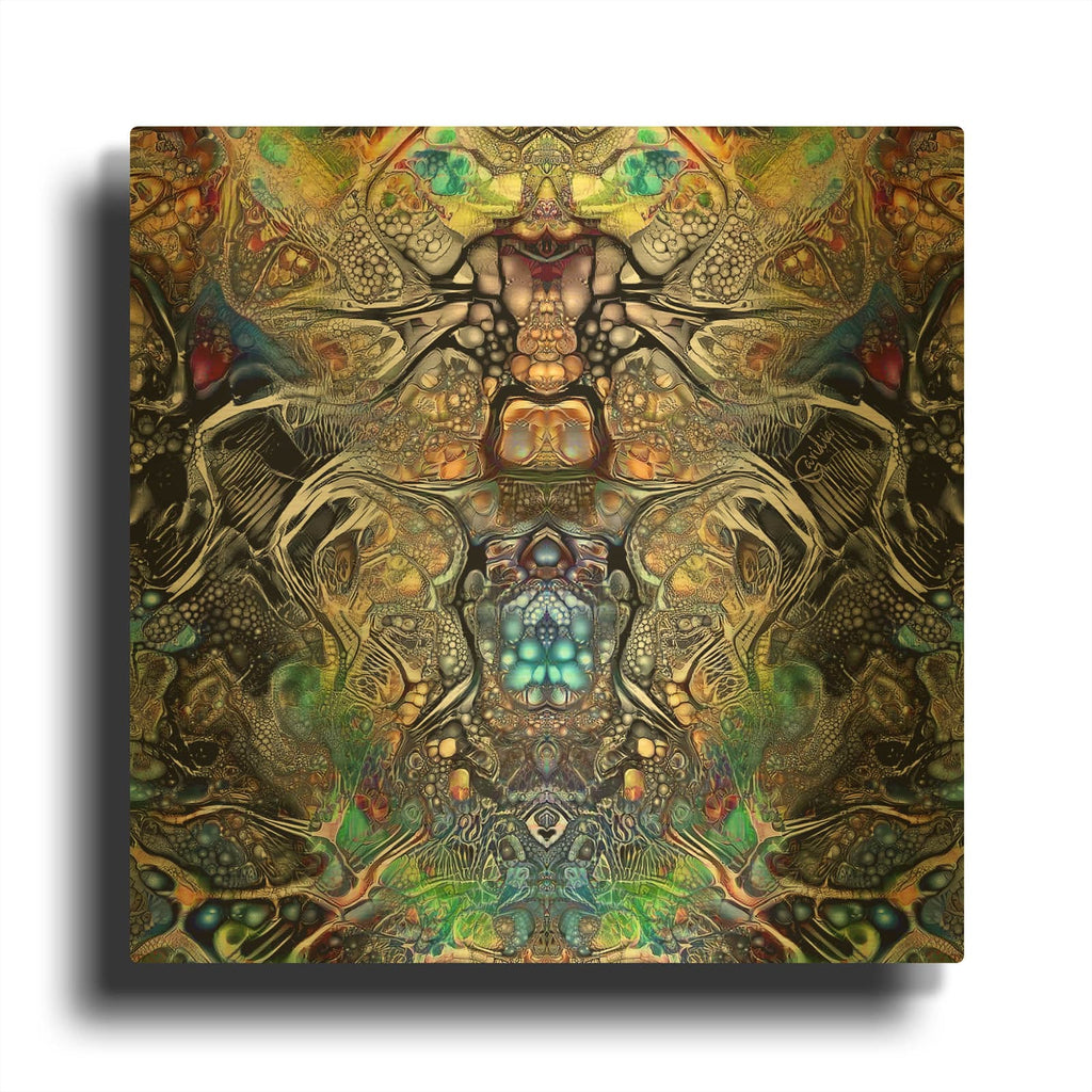 'Mutation' By Pedro Gavidia Gold Metal Wall Art
