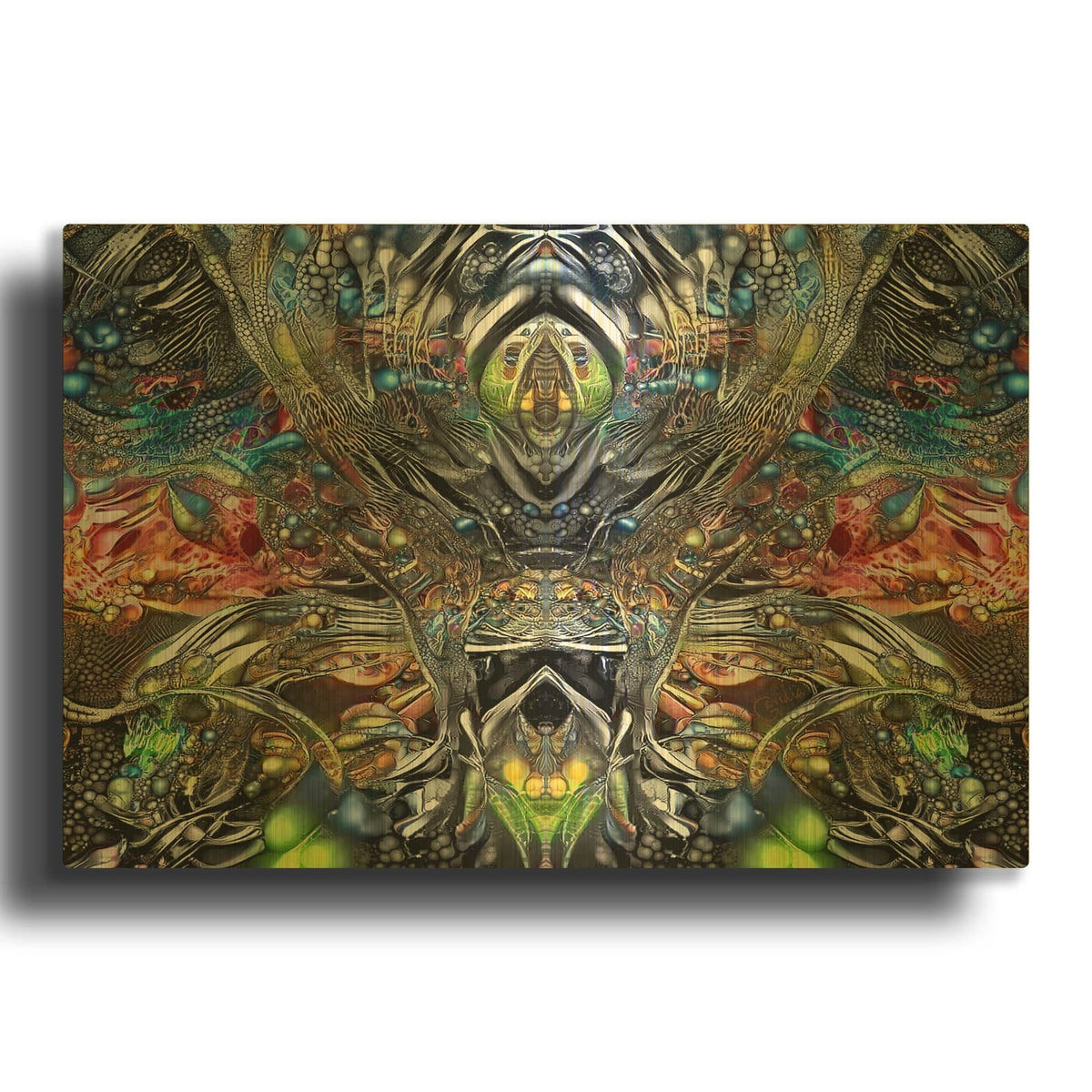 'Natures Lament' By Pedro Gavidia Gold Metal Wall Art