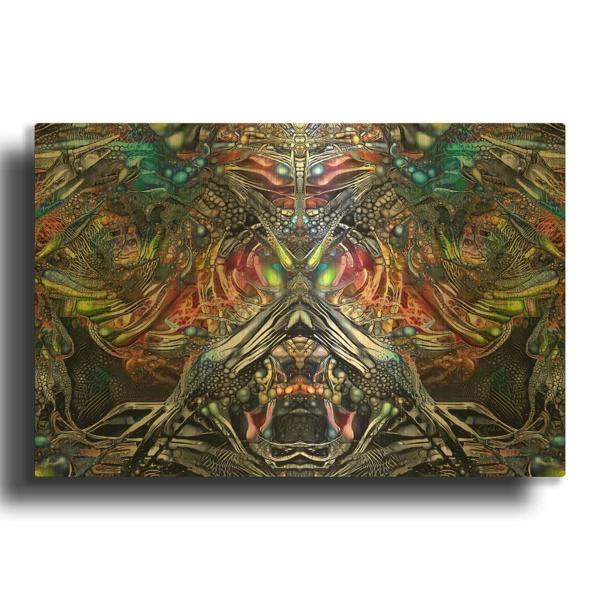 'Offender' By Pedro Gavidia Gold Metal Wall Art