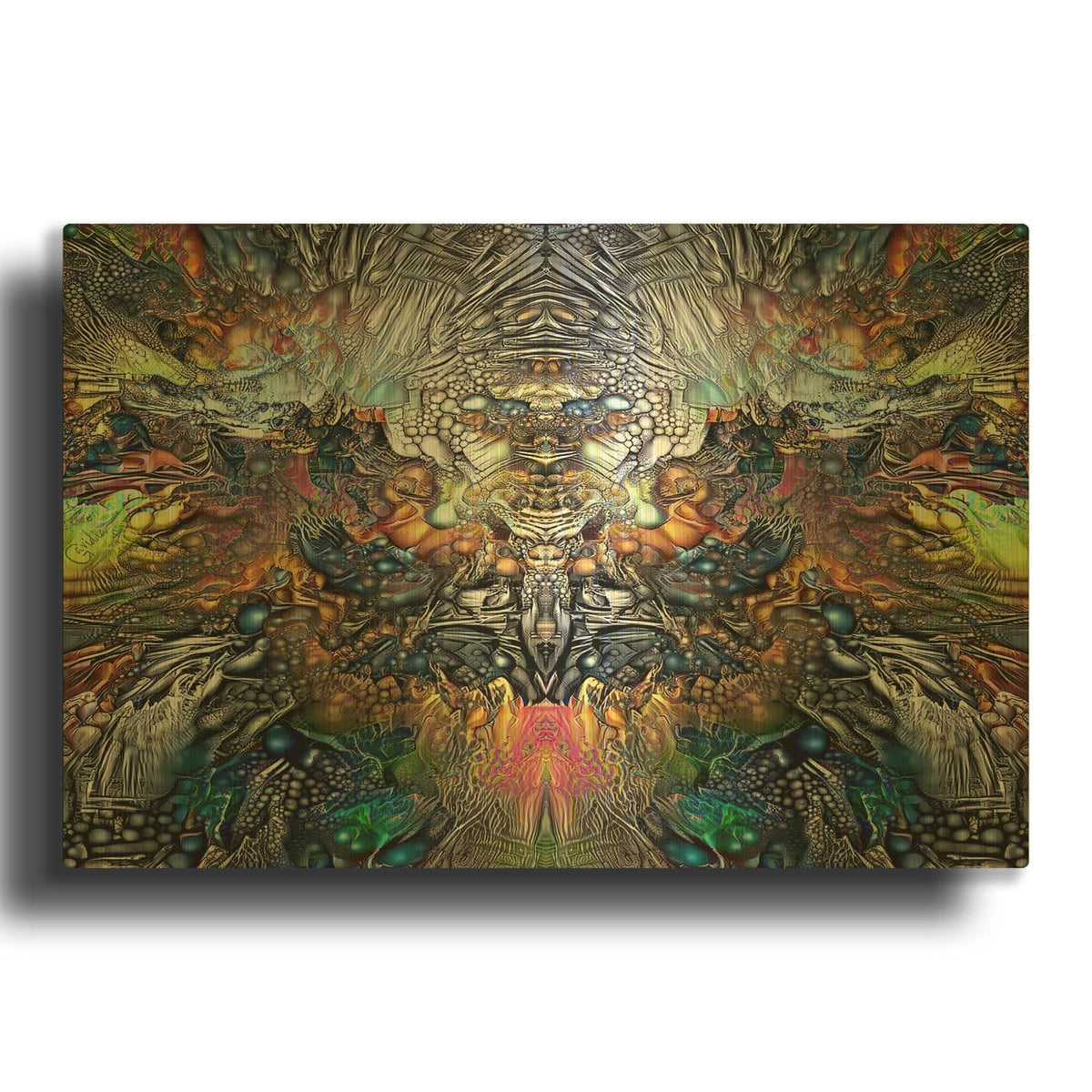 'Samael' By Pedro Gavidia Gold Metal Wall Art
