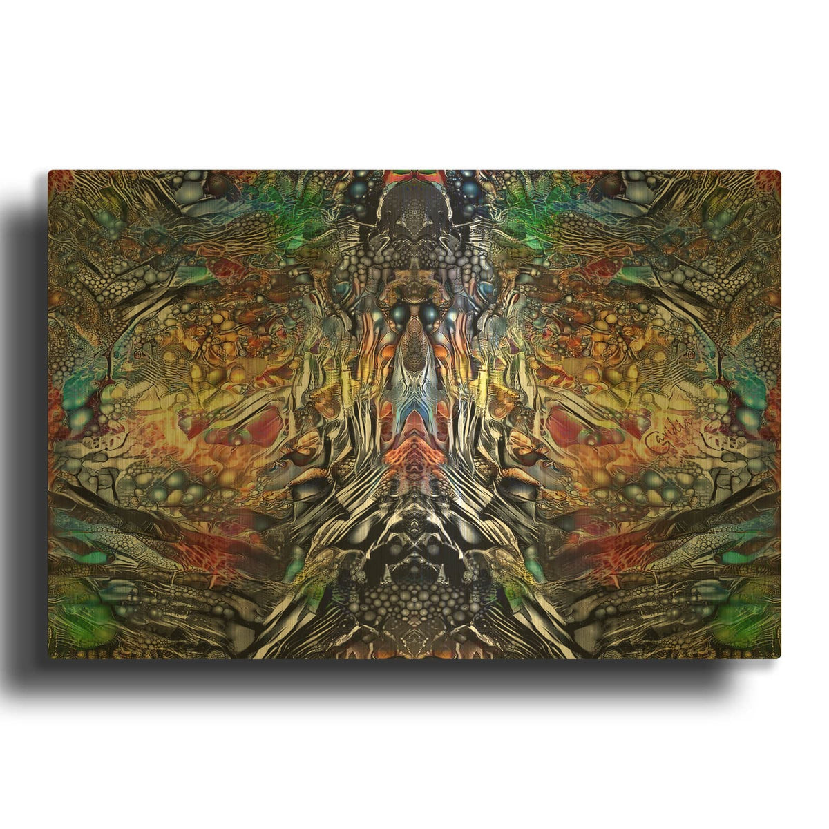 'The Color Of Wisdom' By Pedro Gavidia Gold Metal Wall Art