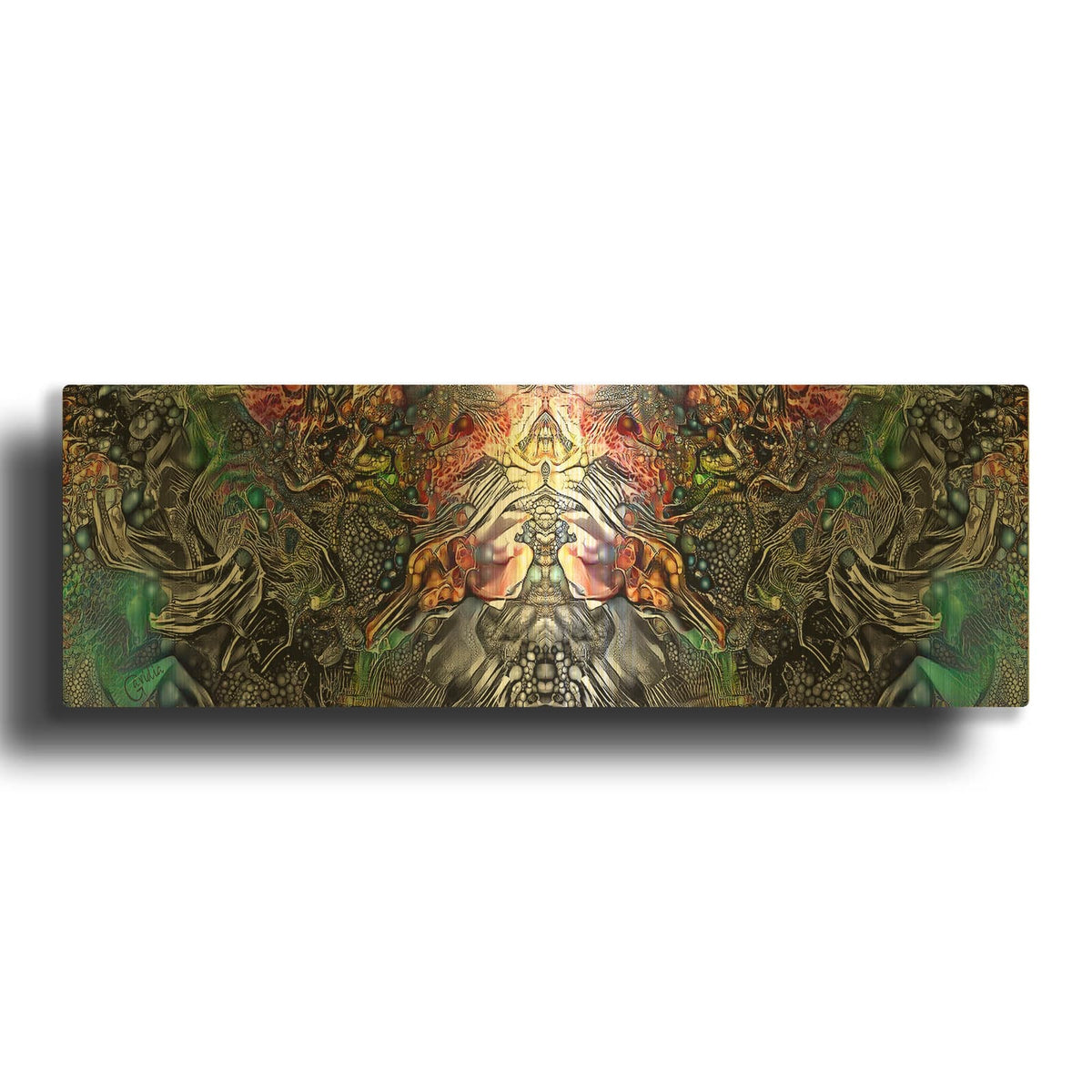 'The Creation Of Hades' By Pedro Gavidia Gold Metal Wall Art